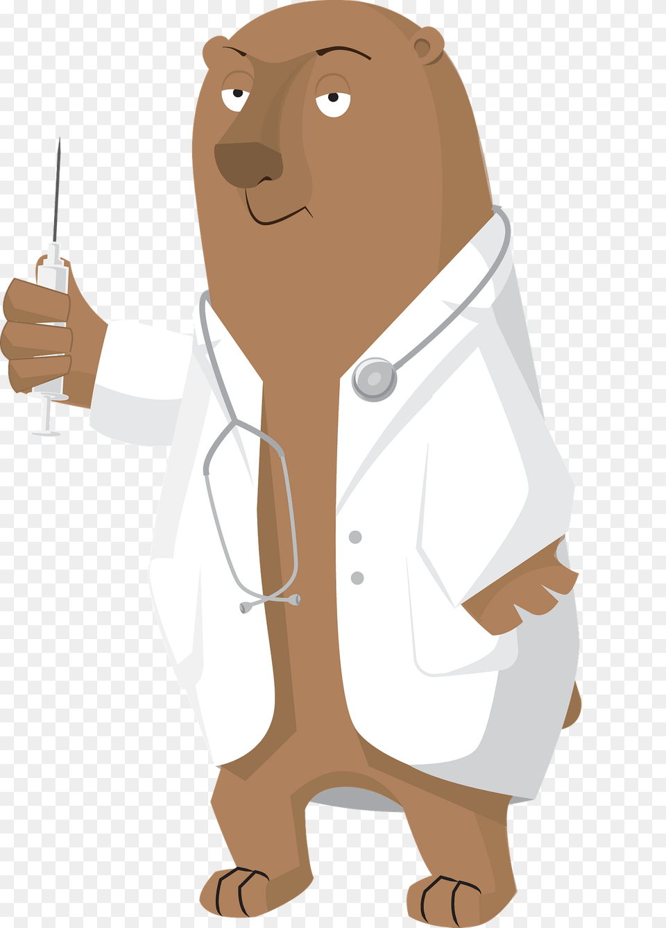 Bear Doctor Clipart, Clothing, Coat, Lab Coat, Person Free Png