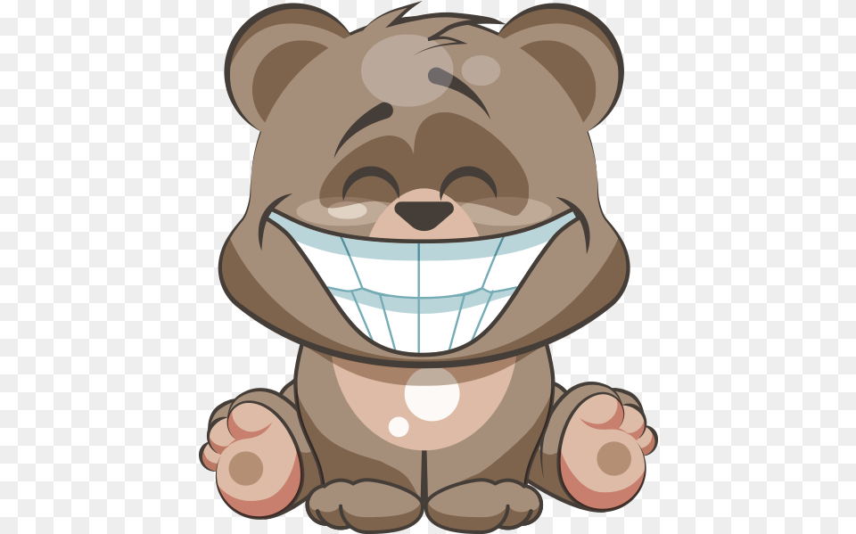 Bear Emoji Bear Smiles Cartoon, Nature, Outdoors, Snow, Snowman Free Png Download