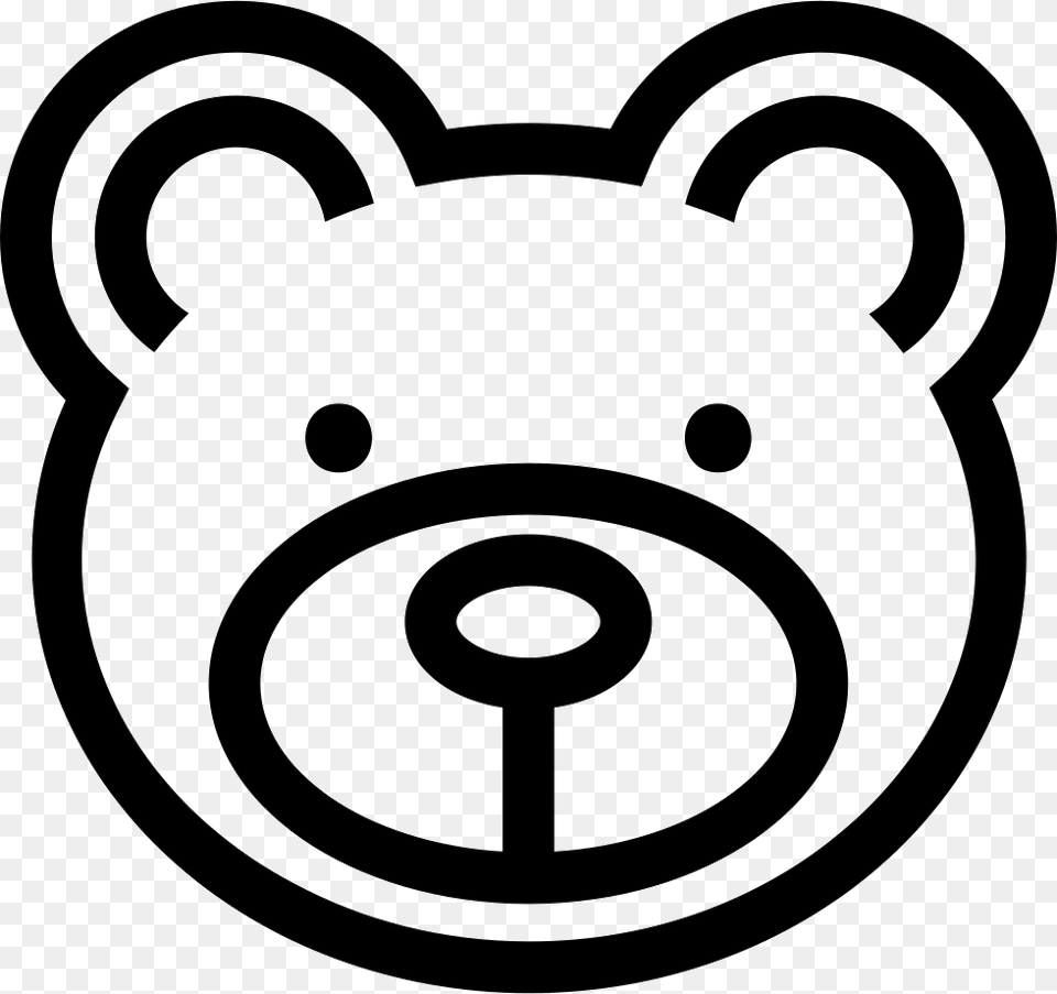 Bear Face Bear Icon, Stencil, Ammunition, Grenade, Weapon Free Png Download