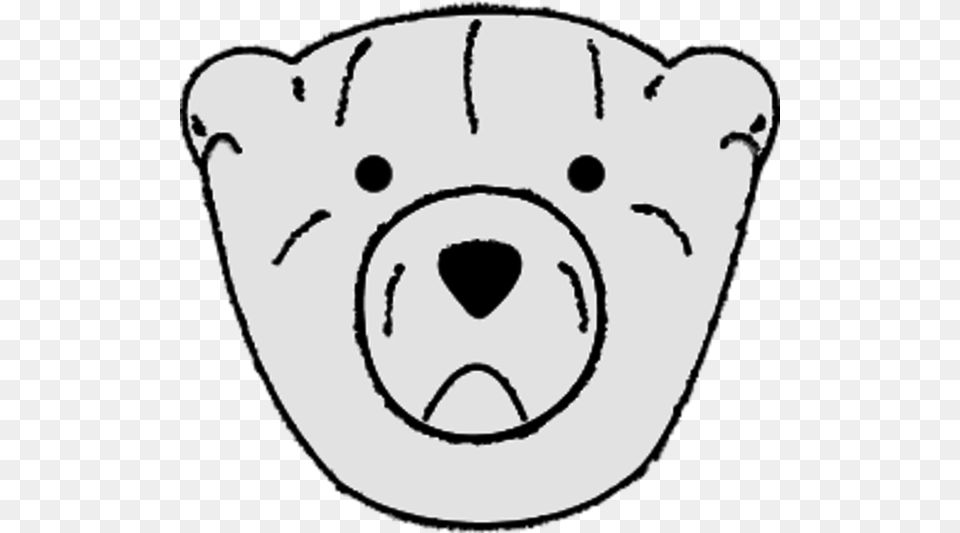 Bear Face Clipart Bear, Stencil, Baby, Person, Head Png Image