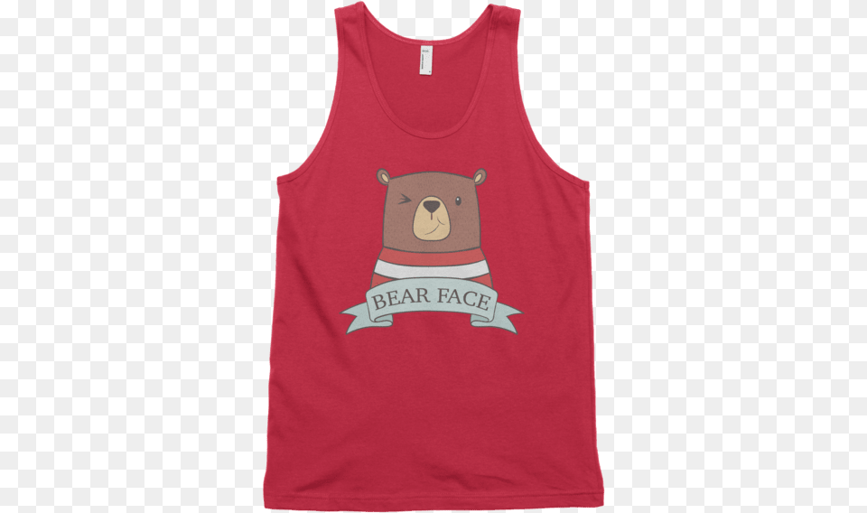 Bear Face Tank Top Swish Embassy Mission Slimpossible, Clothing, Tank Top, Person Free Transparent Png