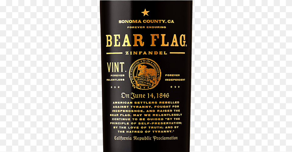 Bear Flag Zinfandel 2016, Alcohol, Beer, Beverage, Book Png Image