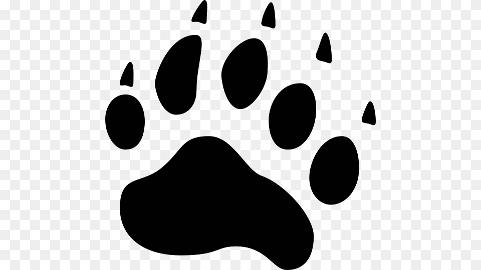 Bear Footprint Huella De Un Oso Panda, Gray Free Transparent Png