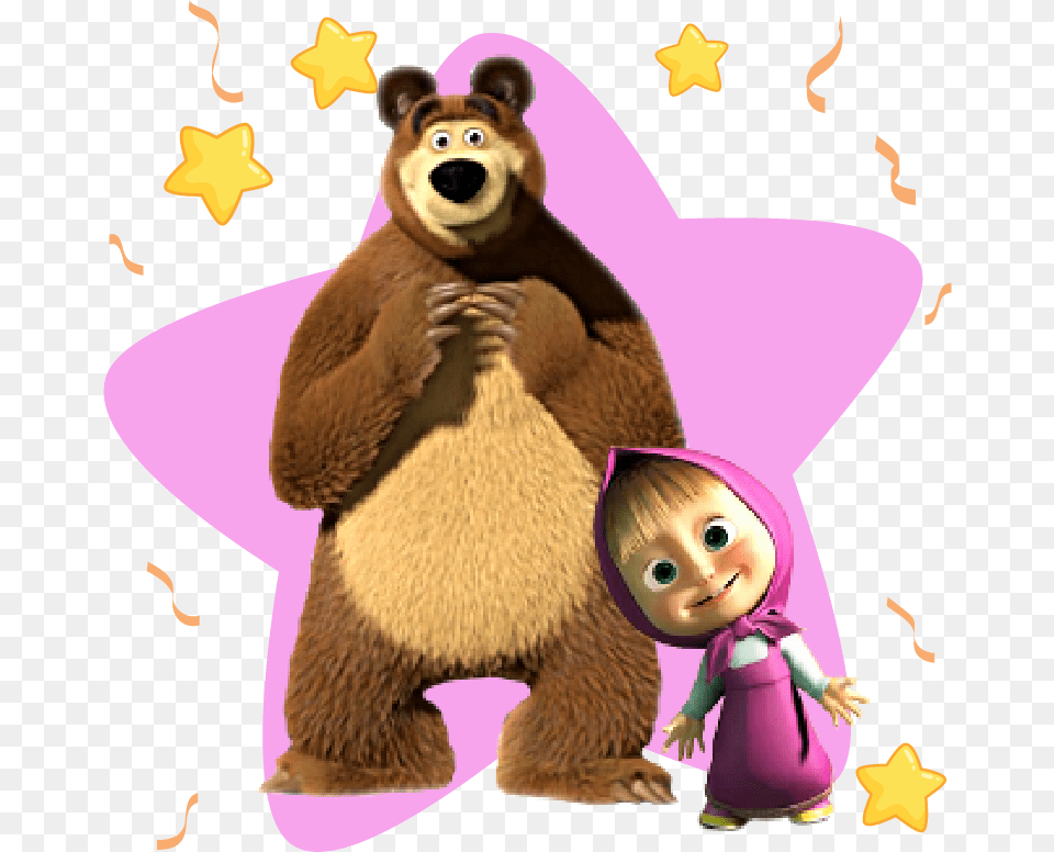 Bear From Masha And The Bear, Animal, Mammal, Wildlife, Baby Free Png Download