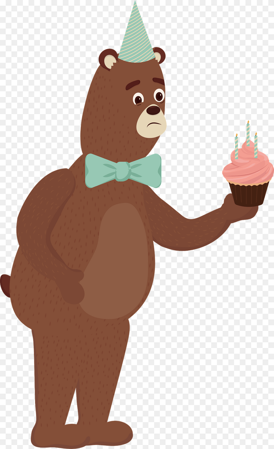Bear Happy Birthday Clipart, Hat, Clothing, Cake, Food Free Png Download