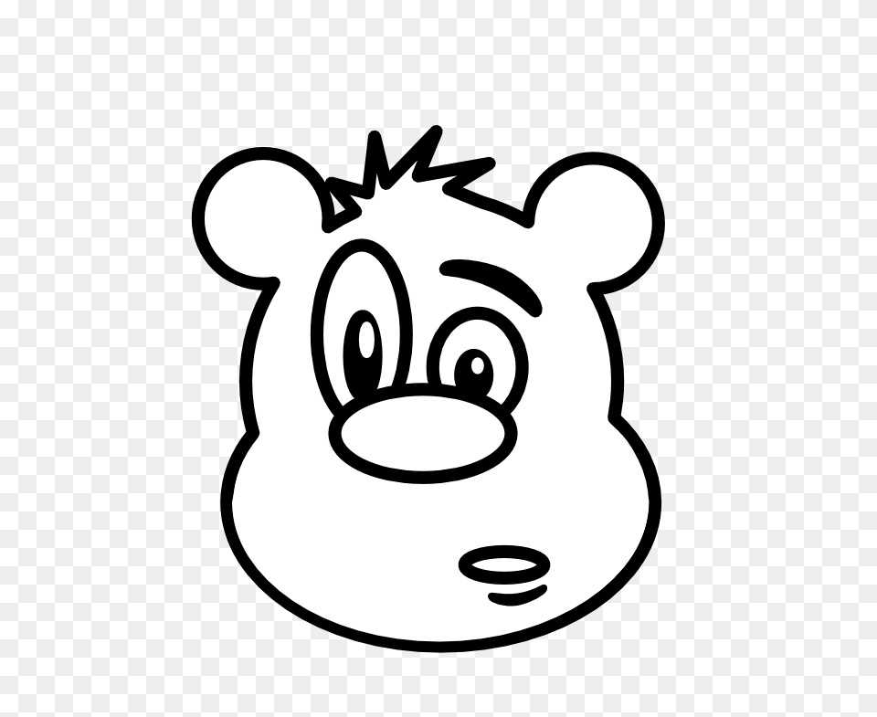 Bear Head Cliparts, Stencil Png