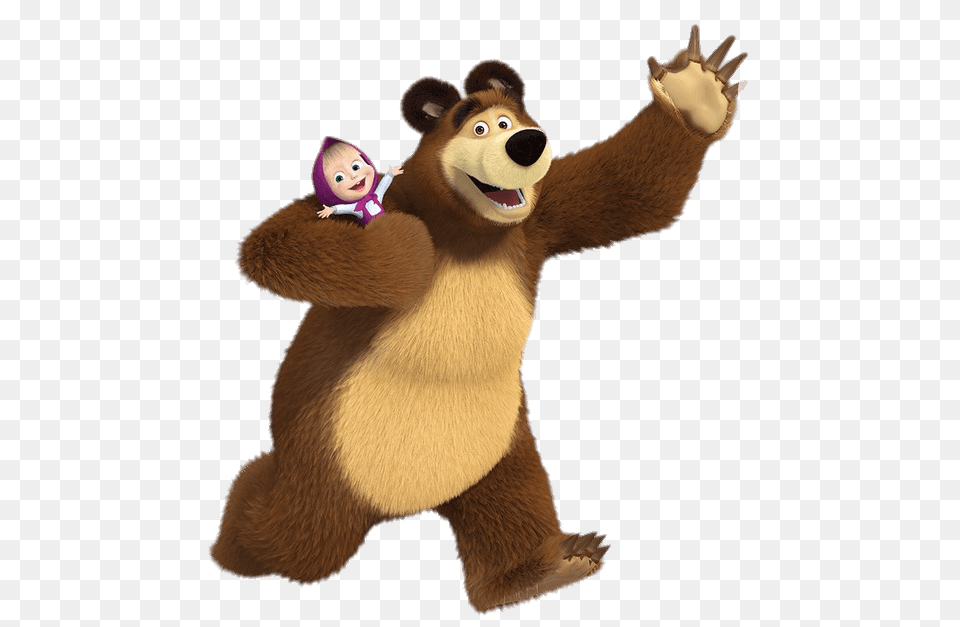 Bear Holding Masha, Animal, Mammal, Wildlife, Baby Free Png