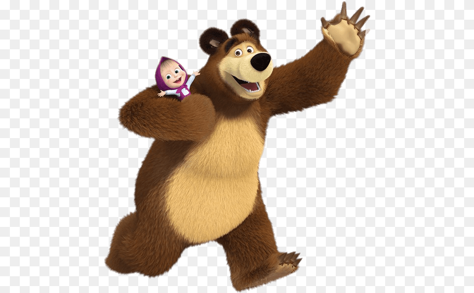 Bear Holding Masha Masha And The Bear, Animal, Mammal, Wildlife, Baby Free Png