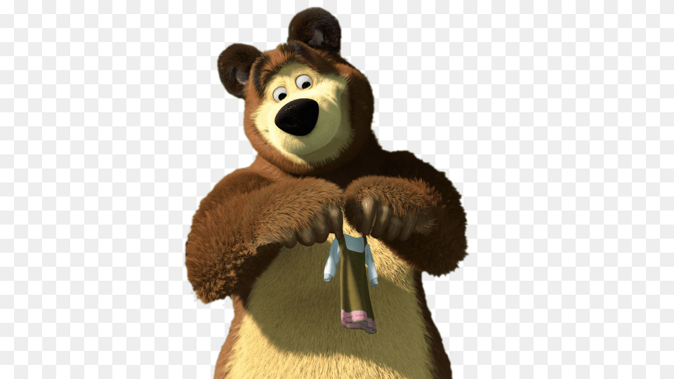 Bear Holding Up Tiny Dress, Toy, Cartoon Free Png
