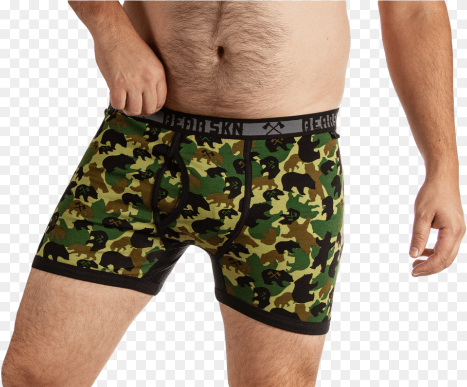 Bear Hunter Camo Boxers, Clothing, Shorts, Adult, Male Free Png Download