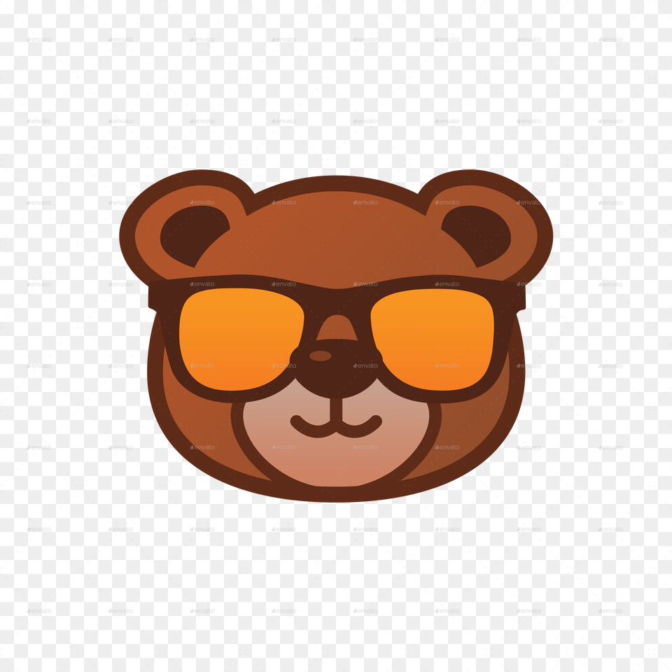 Bear Icon Bear Emoticon Hd Download Cartoon Bear With Sunglasses, Accessories, Glasses Png Image