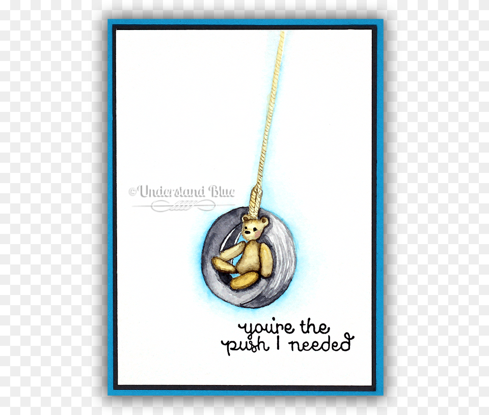 Bear In A Tire Swing No Line Watercolor By Understand Locket, Accessories, Jewelry, Necklace, Pendant Png