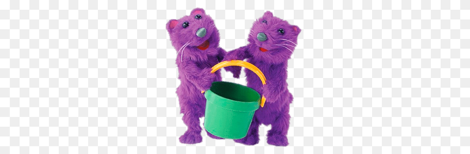 Bear In The Big Blue House Pip And Pop Holding Bucket, Purple Png