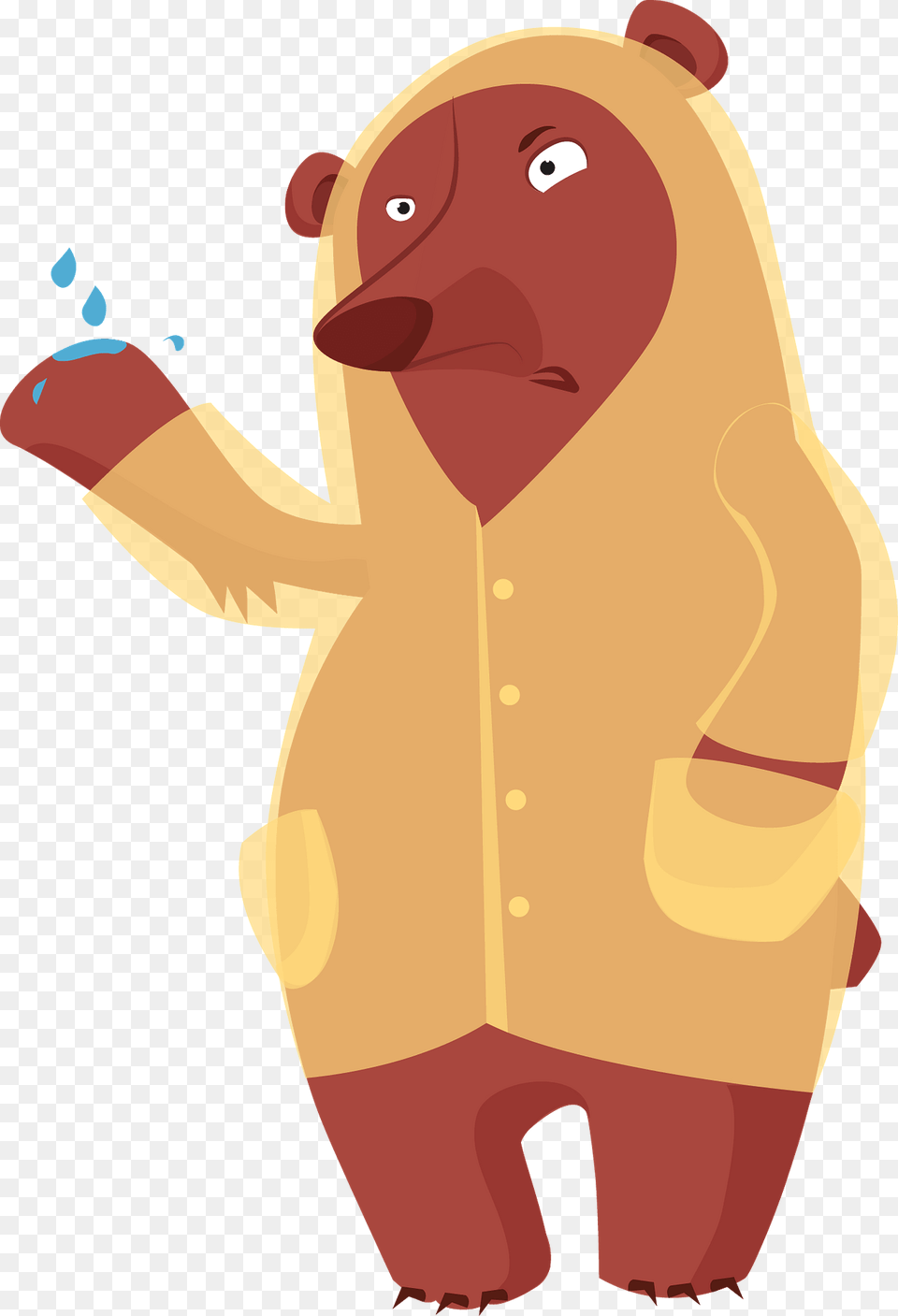 Bear In The Raincoat Clipart, Animal, Fish, Sea Life, Shark Free Png Download