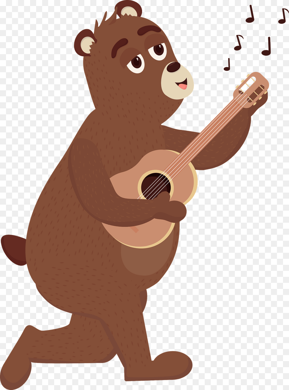 Bear Is Singing Serenade Clipart, Person, Animal, Mammal, Guitar Png