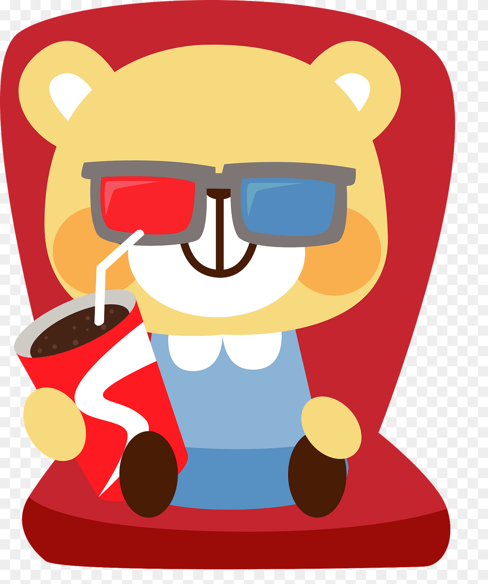 Bear Is Watching A Movie Clipart, Food, Ketchup, Birthday Cake, Cake Free Png Download
