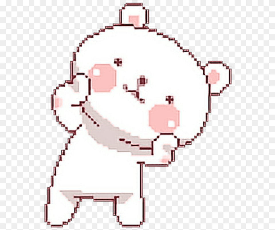 Bear Kawaii Pixel Cute Illustration, Architecture, Building Free Png