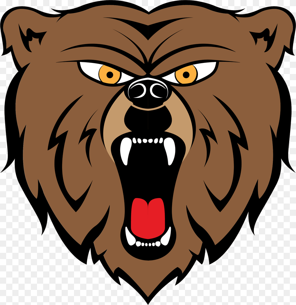 Bear Mascot Head Logo Clipart, Animal, Mammal, Lion, Wildlife Png Image