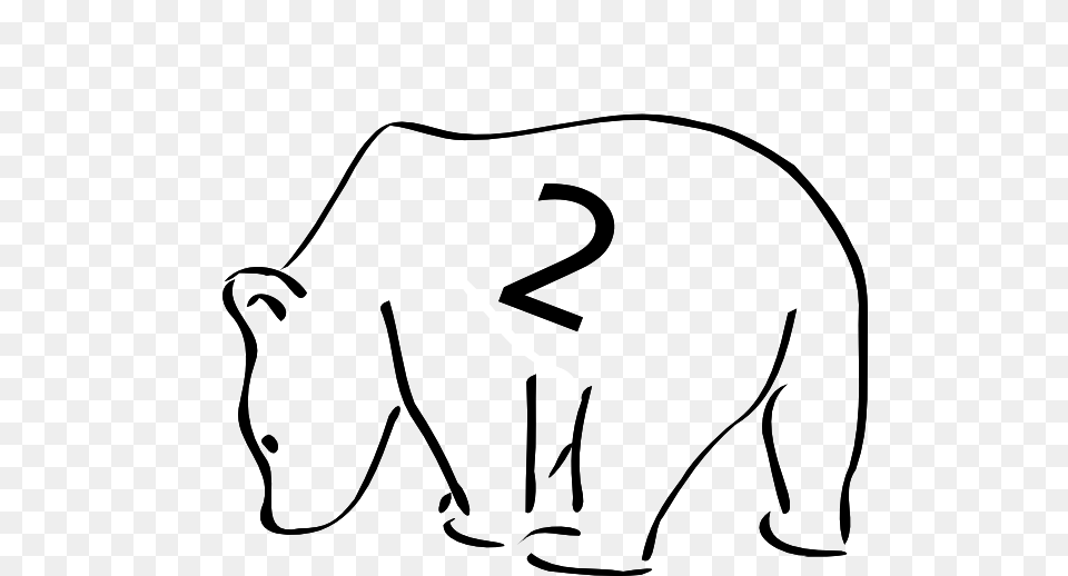 Bear Outline Clip Art, Animal, Elephant, Mammal, Stencil Free Transparent Png