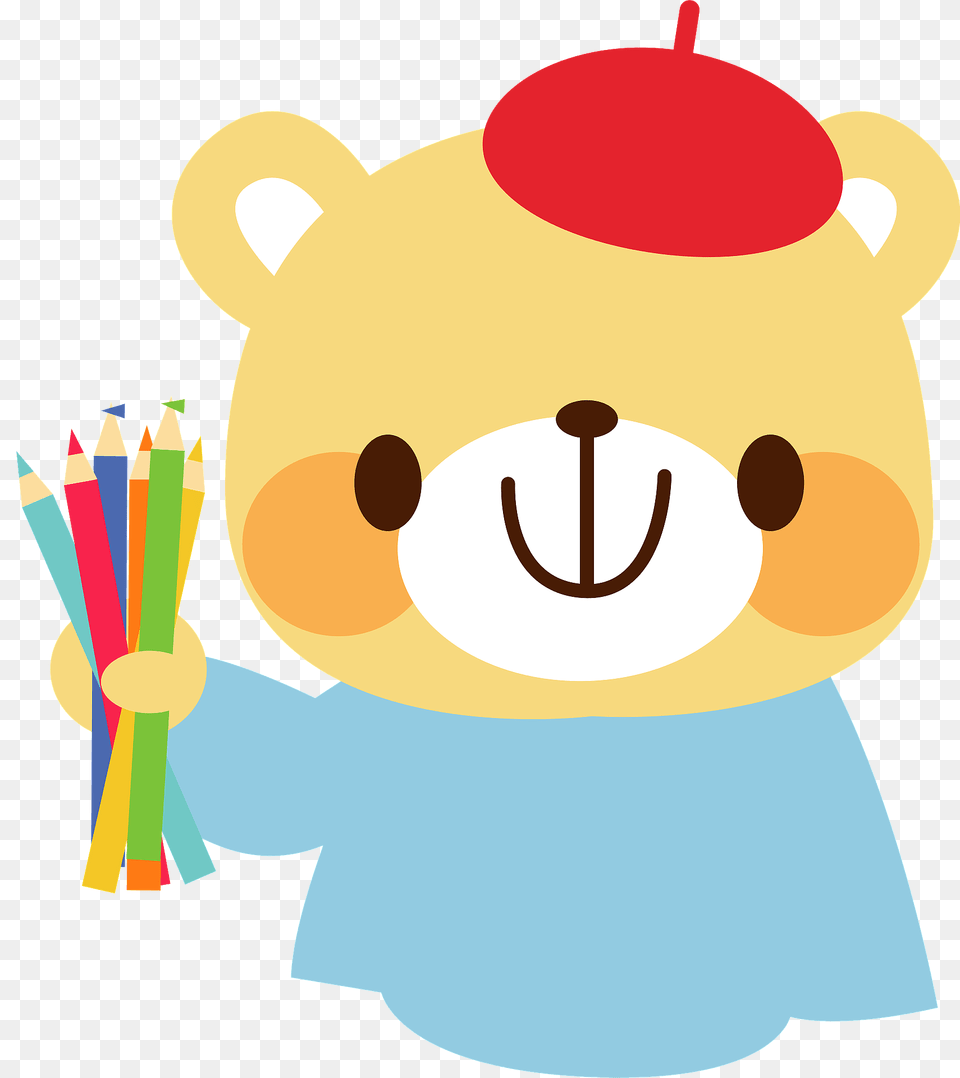 Bear Painter Clipart Free Png