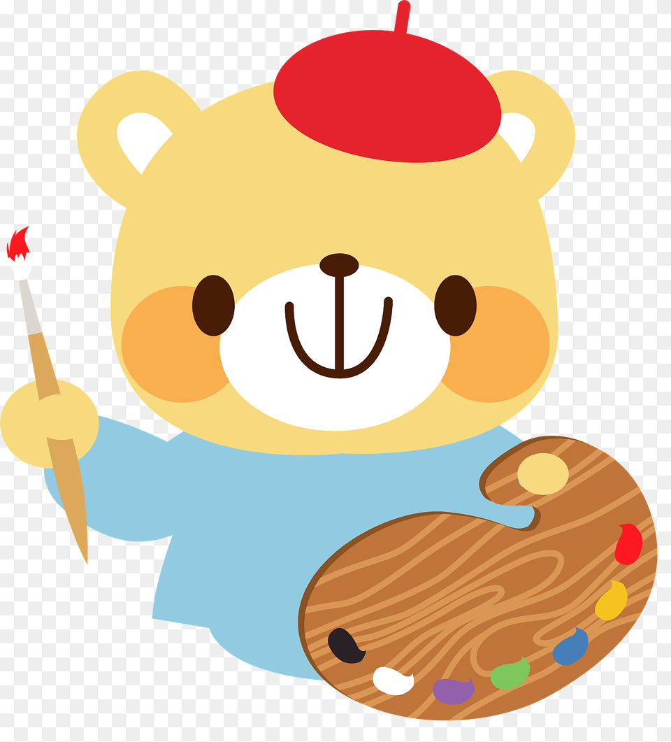 Bear Painter Clipart, Brush, Device, Tool, Nature Png Image