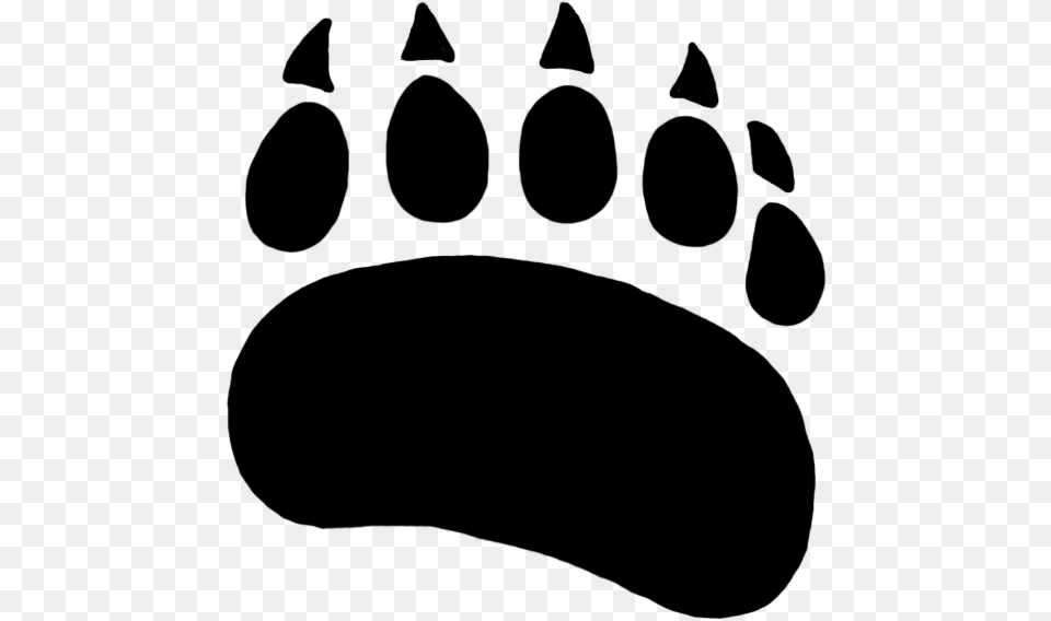 Bear Paw Clipart Bear Paw Print Clip Art, Silhouette, Lighting, Firearm, Outdoors Free Png Download