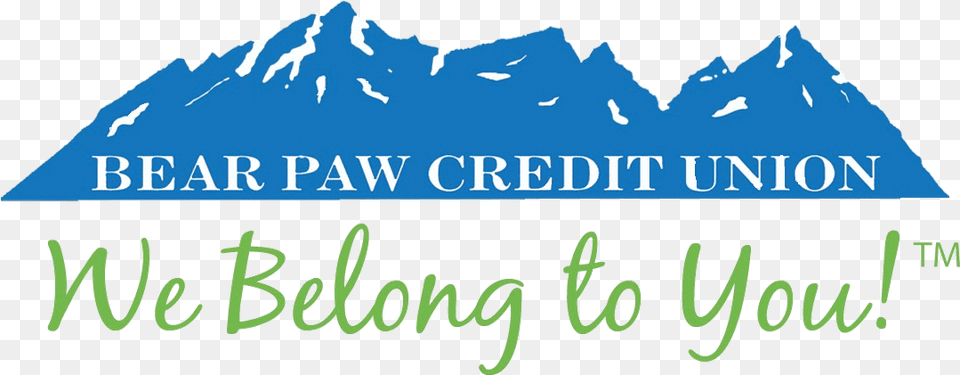 Bear Paw Credit Union Logo Bear Paw Credit Union, Ice, Mountain, Mountain Range, Nature Free Png
