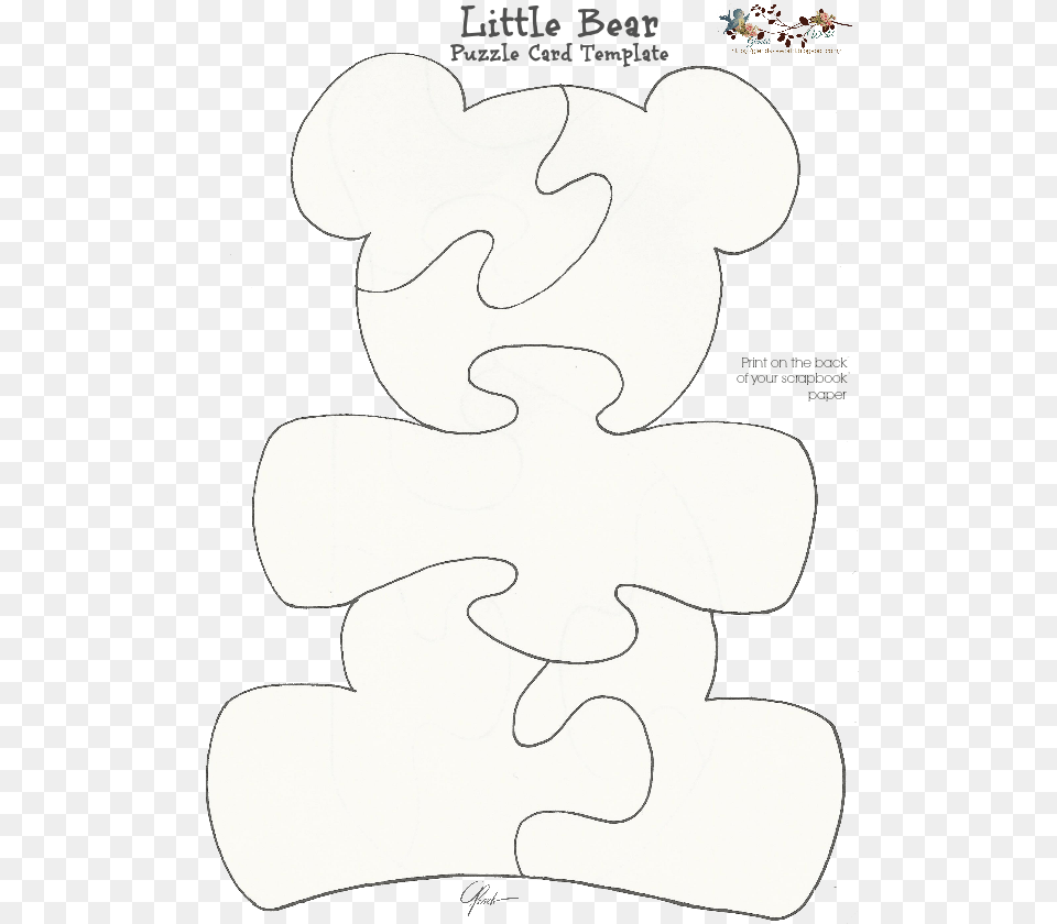 Bear Puzzle Print On Scrapbook Paper And Make, Baby, Person Png