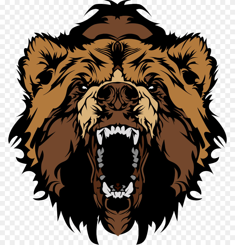 Bear Roaring Head, Animal, Lion, Mammal, Wildlife Free Transparent Png