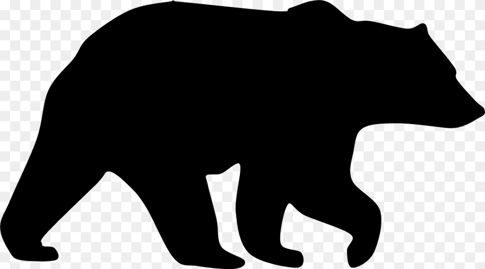 Bear Scalable Vector Graphics Autocad Dxf Clip Art Bear Silhouette Clipart, Animal, Mammal, Wildlife Png Image