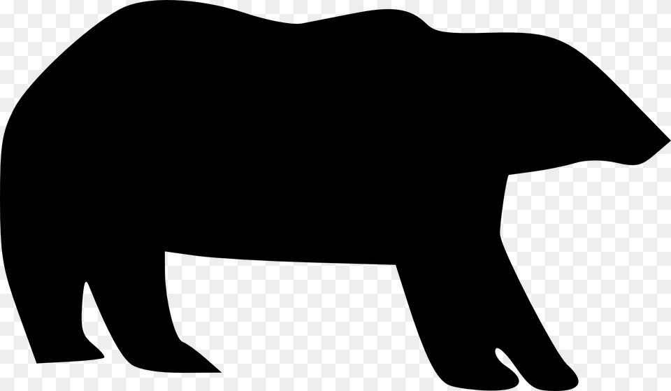 Bear Silhouette Animal Black Mammal Polar Bear Bear Icons Vector, Gray Free Png