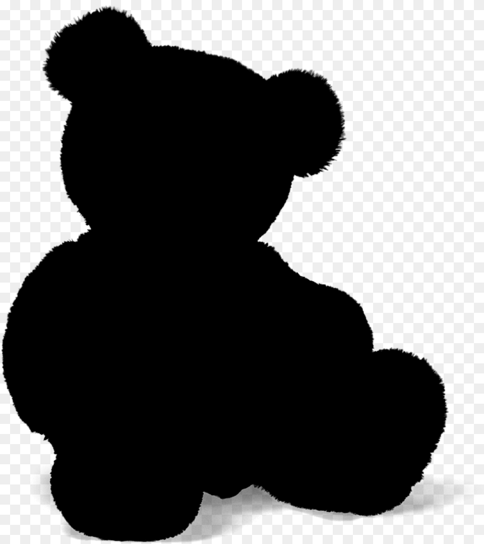 Bear Silhouette Black Teddy Bear Silhouette, Gray Free Png Download
