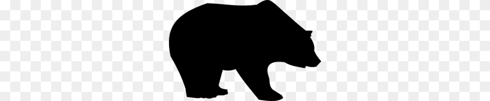 Bear Silhouette Clip Art, Gray Free Transparent Png