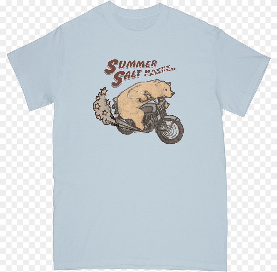 Bear Tee Summer Salt T Shirt, Clothing, T-shirt, Machine, Wheel Free Png