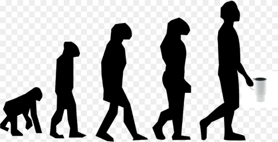 Bear To Human Evolution, Walking, Silhouette, Person, Man Free Png Download