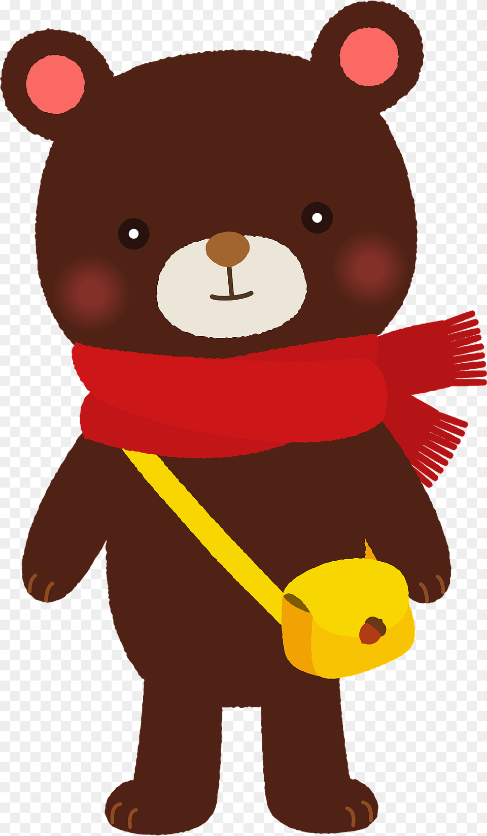 Bear Wearing A Scarf Clipart, Toy, Animal, Mammal, Wildlife Png Image