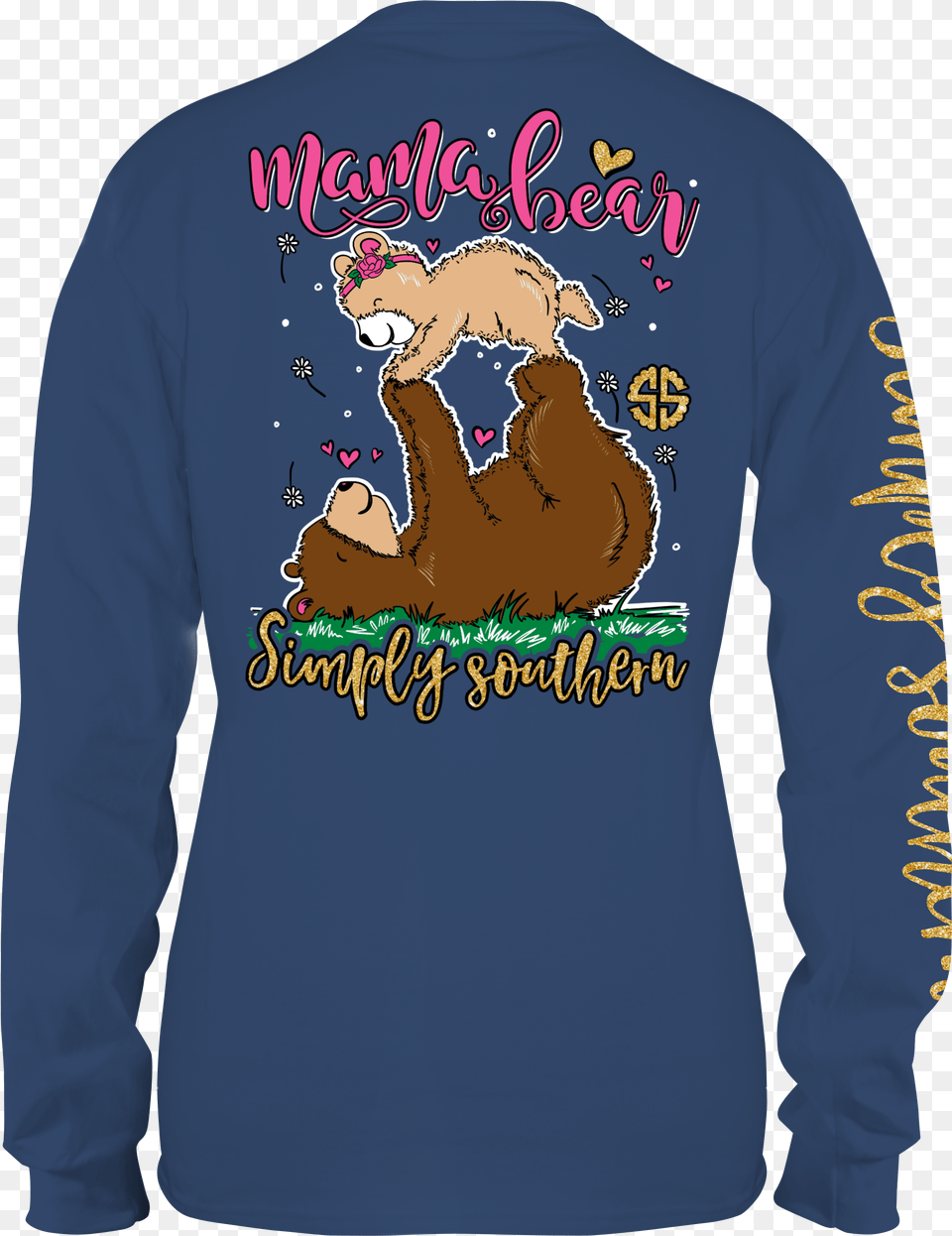 Bear With Baby Bear39 Long Sleeve Tee By Simply Simply Southern Long Sleeve Shirts, Clothing, Long Sleeve, Knitwear, Sweater Free Png Download