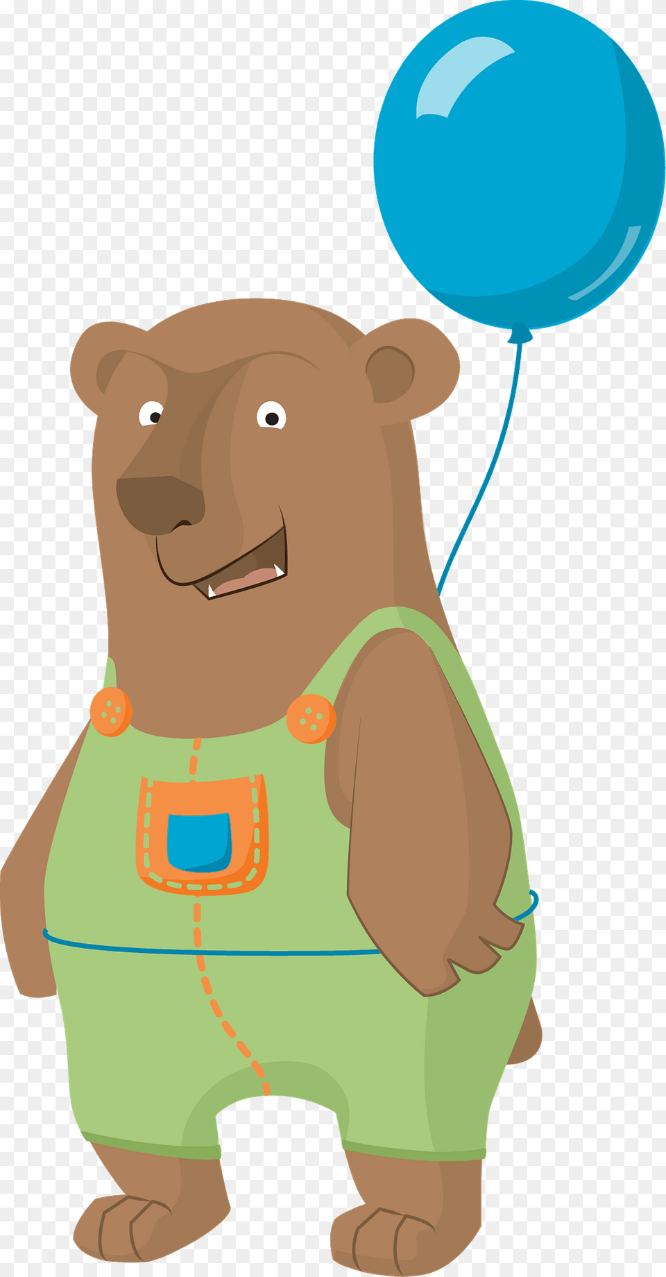 Bear With Blue Balloon Clipart, Animal, Mammal, Wildlife, Bathroom Free Png Download