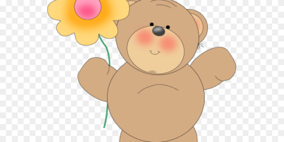 Bear With Flower, Teddy Bear, Toy, Baby, Person Free Transparent Png