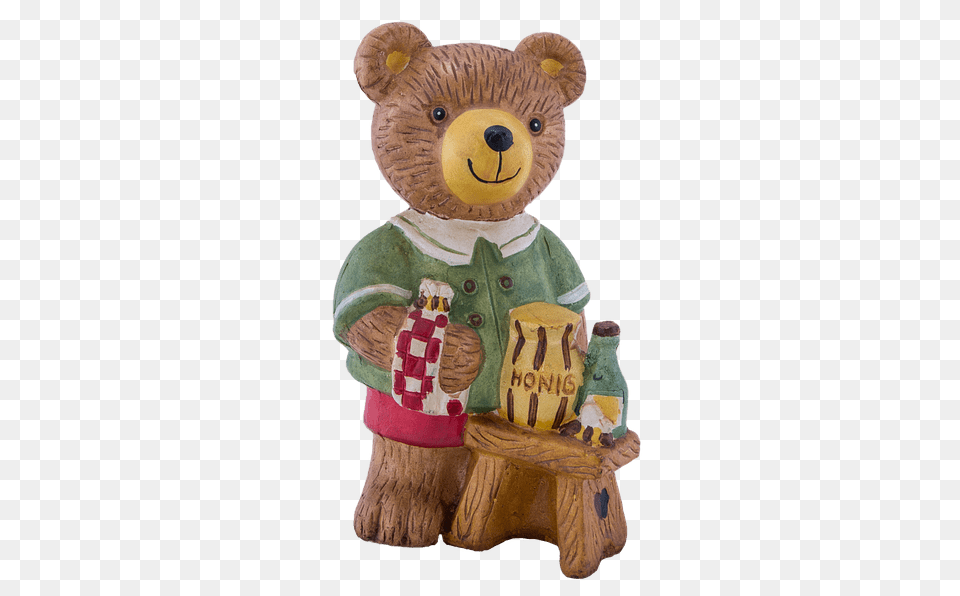 Bear With Honey, Figurine, Teddy Bear, Toy Free Png
