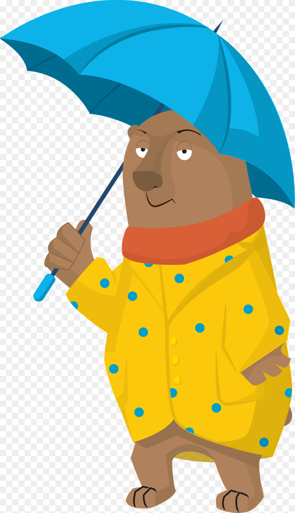 Bear With Umbrella Clipart, Clothing, Coat, Baby, Person Free Transparent Png