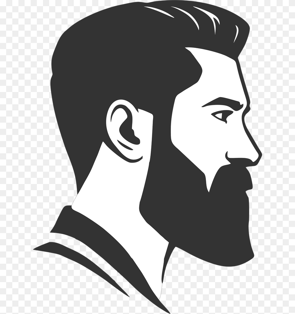 Beard, Stencil, Person, Man, Male Png