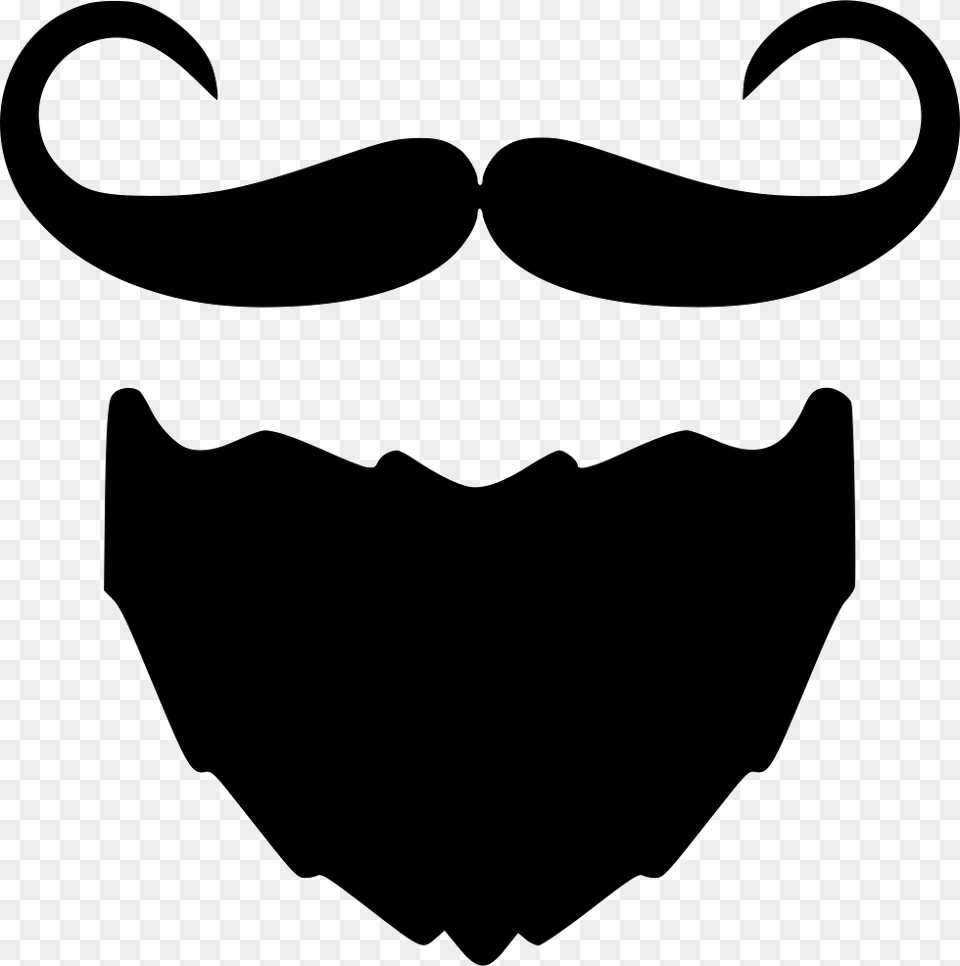 Beard And Moustache I Icon Moustache, Stencil, Person, Face, Head Free Transparent Png