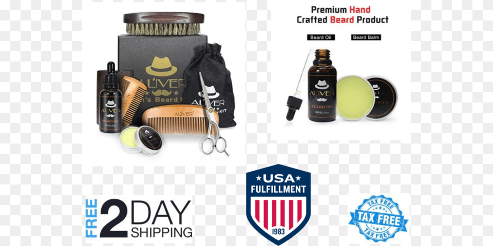 Beard Care Travel Kit Trimming Grooming Barber Oil Mens Beard Grooming Kit, Scissors, Bottle, Aftershave, Ball Free Png Download