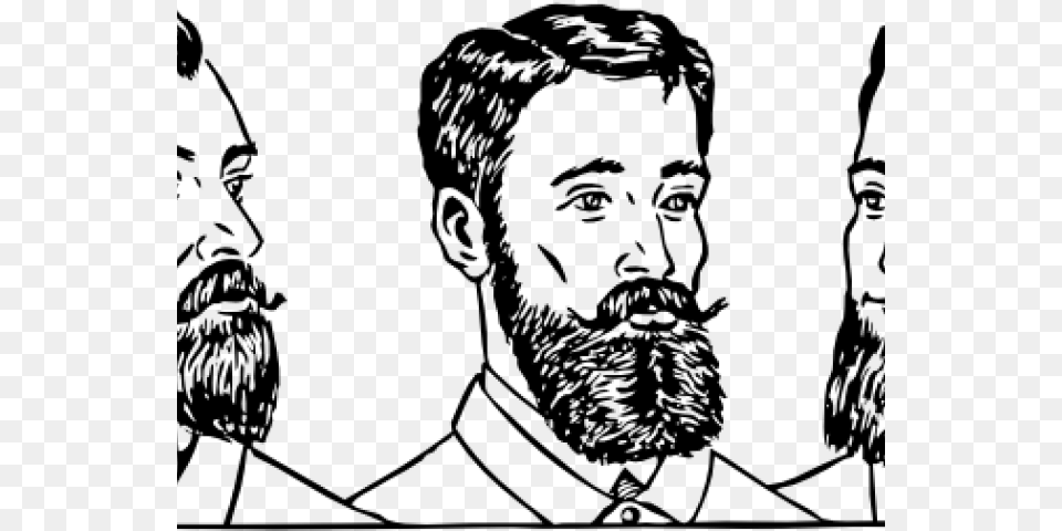 Beard Clipart Mens Beard, Gray Free Transparent Png
