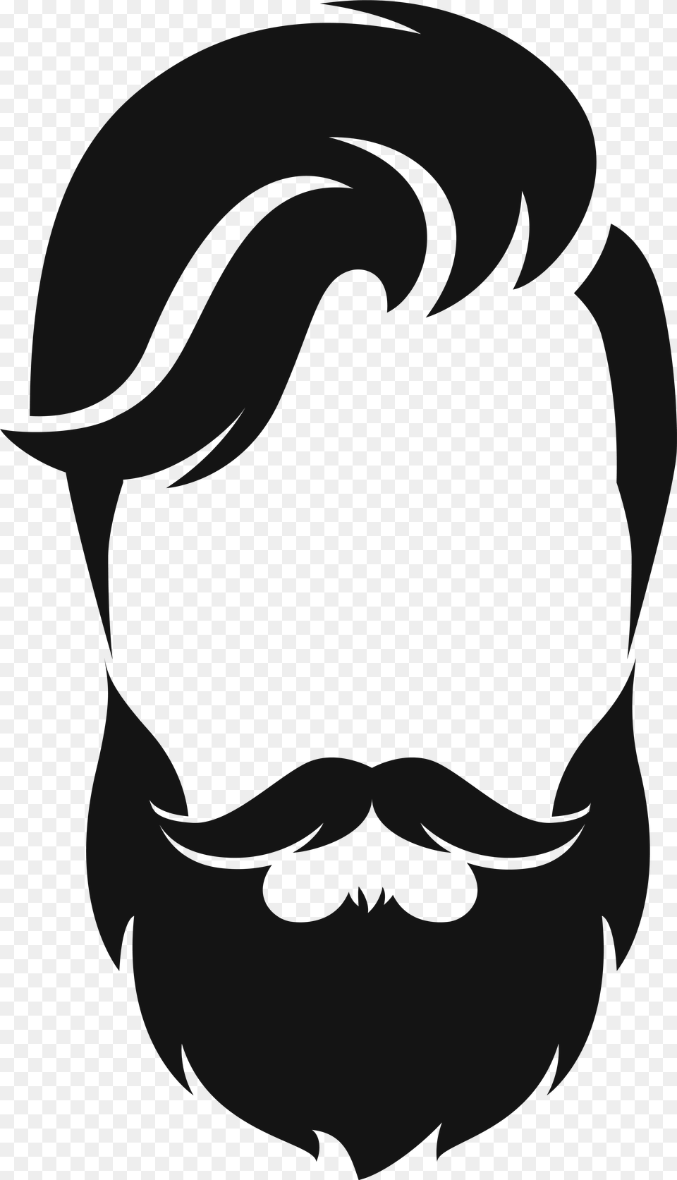 Beard Clipart Mouth Bearded Vegeta, Stencil, Face, Head, Person Png Image