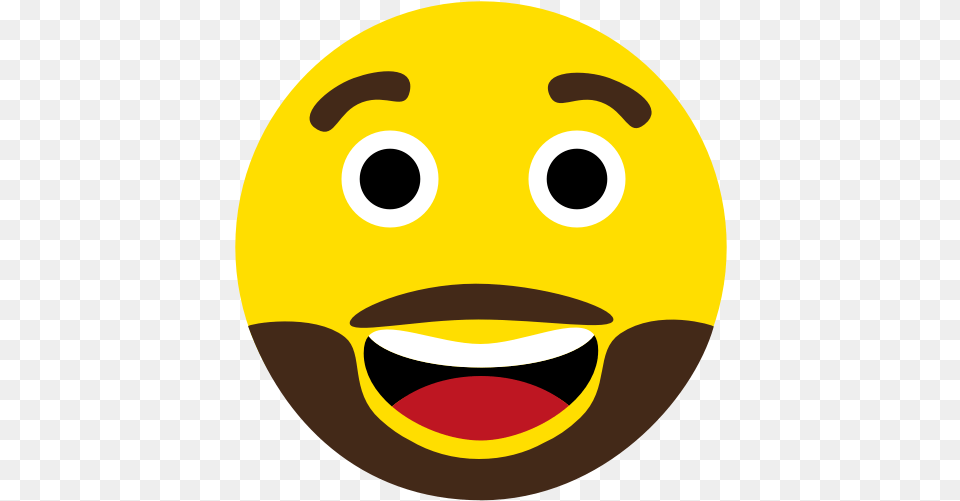 Beard Emoji Face Happy Icon, Head, Person Png