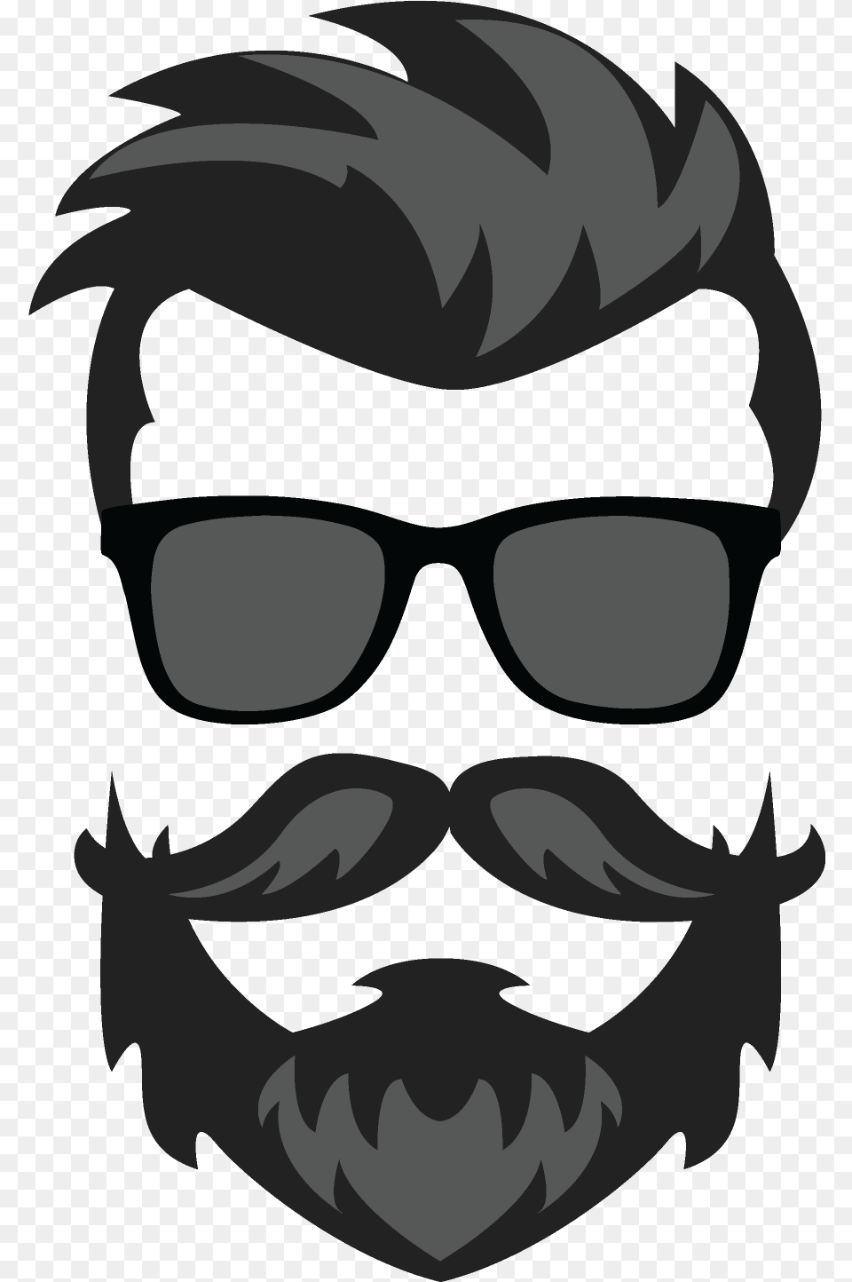 Beard Geek Sunglasses, Stencil, Person, Face, Head Free Transparent Png