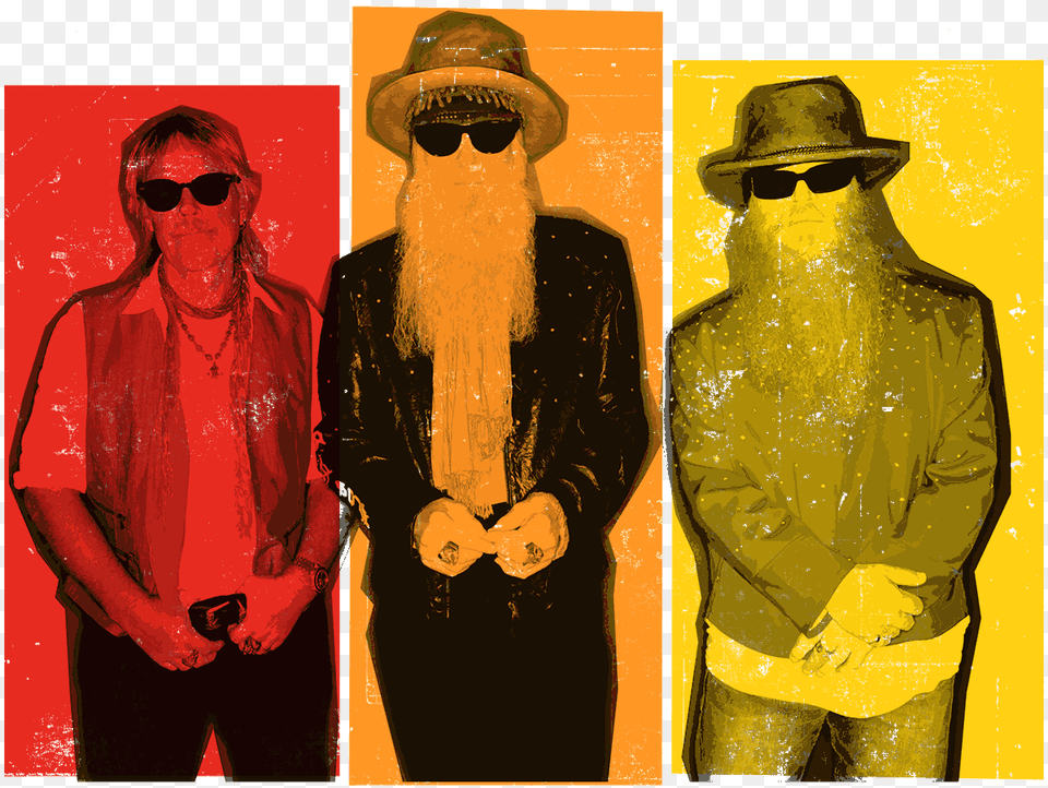 Beard Gibbons And Hill Zz Top, Accessories, Person, Man, Male Png
