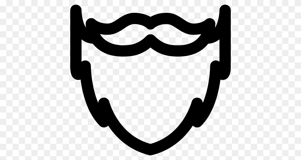 Beard Icon, Gray Png Image